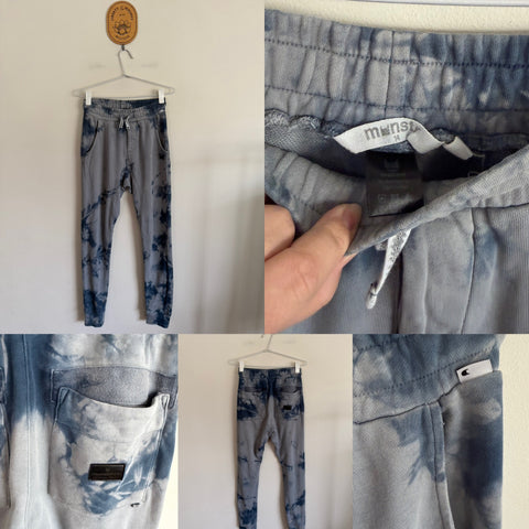 Munster blue fleece tie dye trackies Sz 14 EUC/VGUC