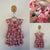 Origami pink floral ruffle dress Sz 6 as new/EUC