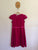 Gucci deep pink lined velvet dress with bow Sz 12 VGUC