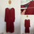 City Chic l/s rust pleated dress Sz L 20 as new, no belt