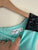 Origami aqua/black lace pleat dress Sz 12 NWOT