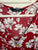 Sara maroon floral dress Sz 18 as new worn once
