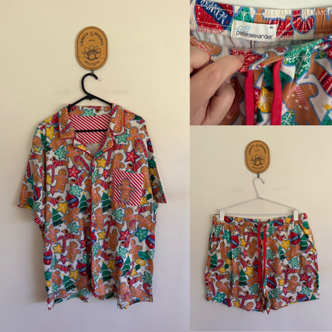 Peter Alexander gingerbread Christmas pjs Sz XL as new/EUC