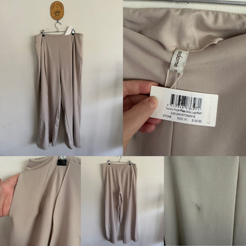 Adorne Me stone wide leg pants Sz 18 RRP $129.95 NWD - see item description