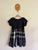 Burberry navy tartan dress Sz 10 GUC - wash fade