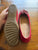 Hush Puppies Selena red nubuck flats Sz 8.5 RRP $119.95 as new, storage mark as pictured