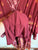 City Chic l/s dark pink print ruffle dress Sz L 20 NWOT