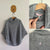 Joules grey poncho cape Sz M (6-8y) GUC