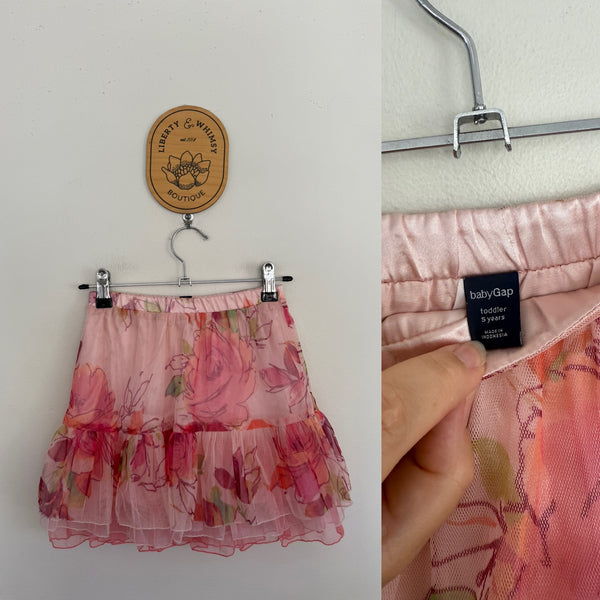 Baby Gap floral tulle skirt Sz 5 as new