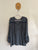 Belle Curve l/s blue print top Sz 10 as new