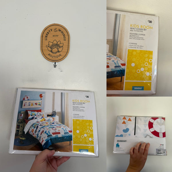 Target vehicles single bed quilt cover and pillowcase set NIP