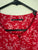 Tokito l/s red floral blouse Sz 12 NWOT