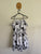Origami silver roses dress Sz 16 RRP $64.95 NWD - mark on neck
