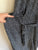 Sara blue textured playsuit with side pockets, 3/4 leg length, tie back Sz 20 RRP $149.99 as new (washed)
