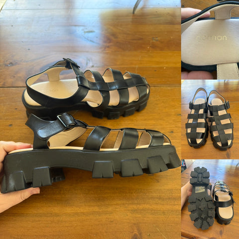 Gorman favourite spot platform sandals Sz 40 RRP $199 NWOT, only stored