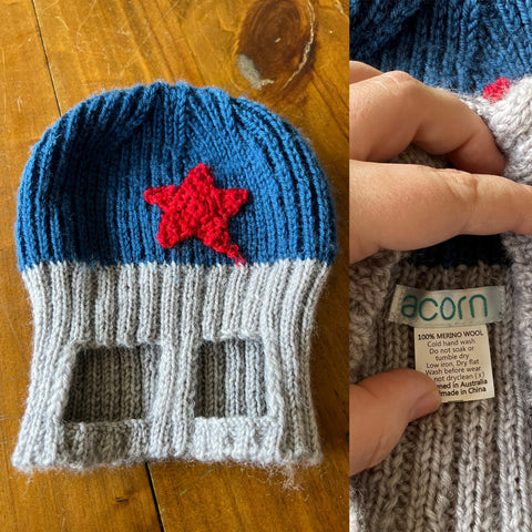 Acorn star wool beanie Sz 3-6y NWOT