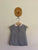 Burberry grey soft quilted dress with pink tartan collar Sz 3m NWOT