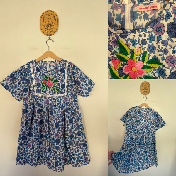 Coco & Ginger blue floral dress Sz 10 NWOT