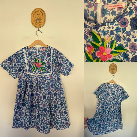 Coco & Ginger blue floral dress Sz 10 NWOT