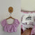 Seed Teen purple gingham crop top Sz 12 as new