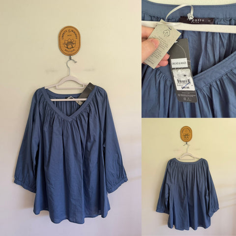 Regatta Curve bluestone blouse Sz 16 RRP $54.95 NWT