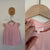 Seed pink flutter sleeve top Sz 5 as new