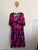 Label of Love navy/pink floral dress Sz XL as new