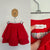 Mini Boden red cord ra ra skirt Sz 8-9 EEUC