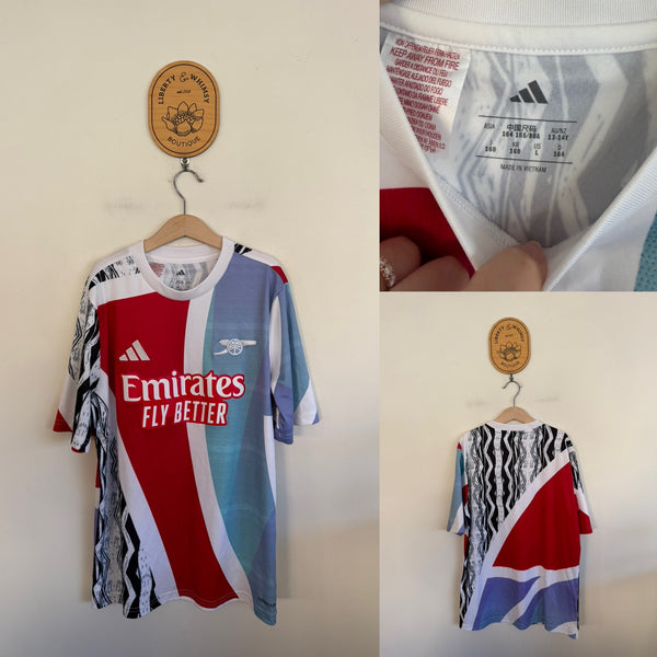 Adidas Arsenal football soccer top Sz 13-14 RRP $90 EUC only worn a couple of times