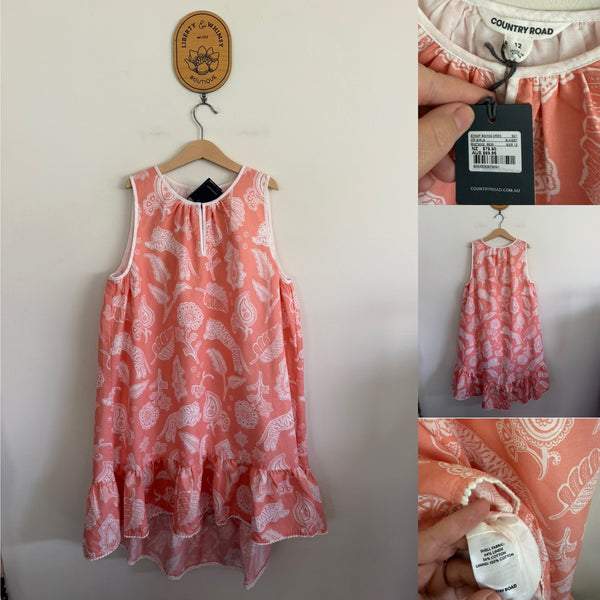 Country Road sunset stamp swing dress Sz 12 RRP $69.95 NWT