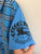 Burberry light blue check shirt with logo on shoulder Sz 14 EUC