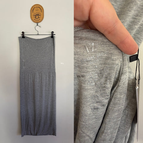 fromZION grey skirt Sz L (seems slim) NWT