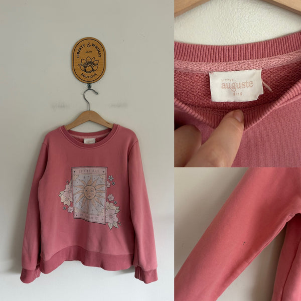 Little Auguste pink jumper Sz 9-10 play only due to dot on back of arm as pictured