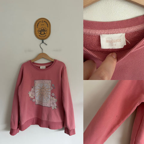 Little Auguste pink jumper Sz 9-10 play only due to dot on back of arm as pictured