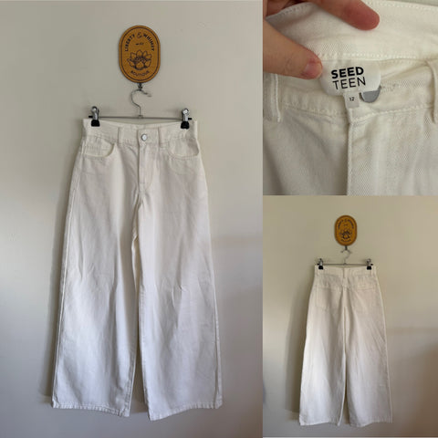 Seed Teen canvas wash jeans Sz 12 RRP $69.95 NWOT