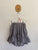 Paper Wings grey frilled drawstring bustle skirt Sz 7 NWT