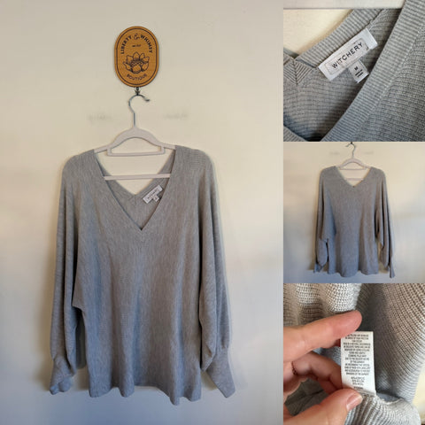 Witchery grey pullover acrylic/nylon/wool Sz M as new - see item description