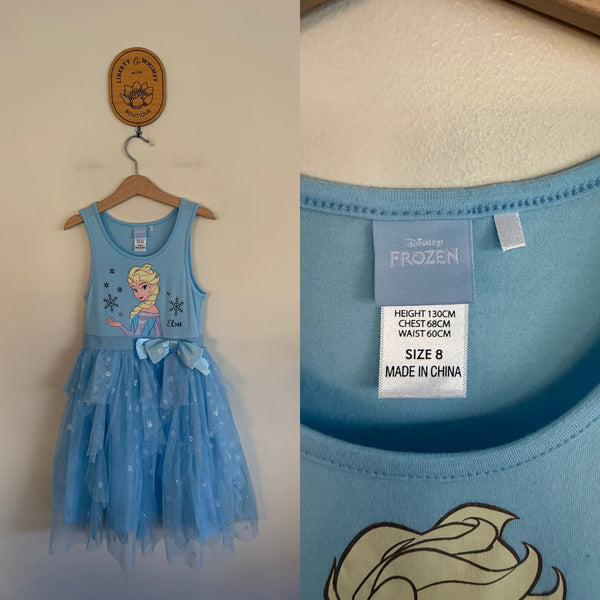 Disney Frozen Elsa dress Sz 8 as new