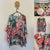 Paper Wings WOMEN’S tattoo flowers fringed poncho top Sz 12 RRP $69.95 NWT