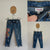 Seed denim embroidered flower jeans Sz 3 as new