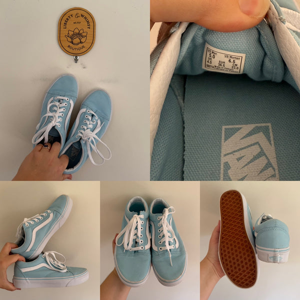 Vans aqua casual shoes Sz 4Y as new