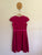 Gucci deep pink lined velvet dress with bow Sz 12 VGUC