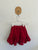 Paper Wings red cord bustle skirt Sz 4 as new (appears unworn)