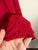 Chloe l/s red lace dress Sz 12 as new but 1cm mended at hem as pictured