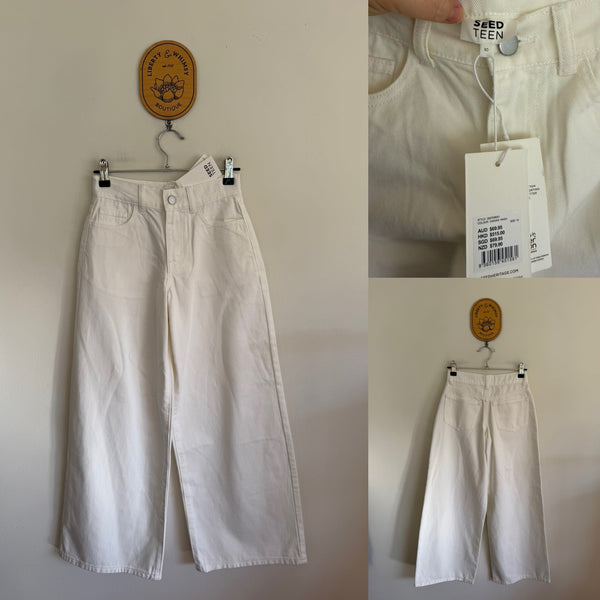 Seed Teen canvas wash jeans Sz 10 RRP $69.95 NWT