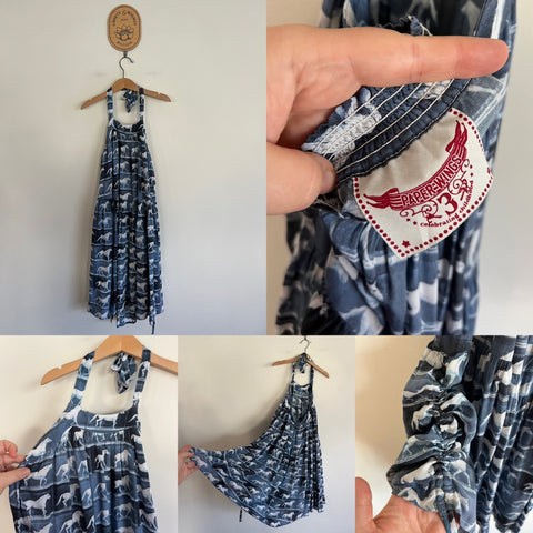 Paper Wings horses maxi dress Sz 3 as new