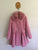 Monsoon satin-lined pink coat with fluffy shoulders Sz 12-13 EUC
