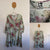 Jaase green 3/4 sleeve big flowers dress Sz XL as new