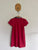 Burberry dark pink dress Sz 7 GUC - wash fade and overall wear