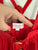 La Sienna red suspender skirt Sz 4 EUC
